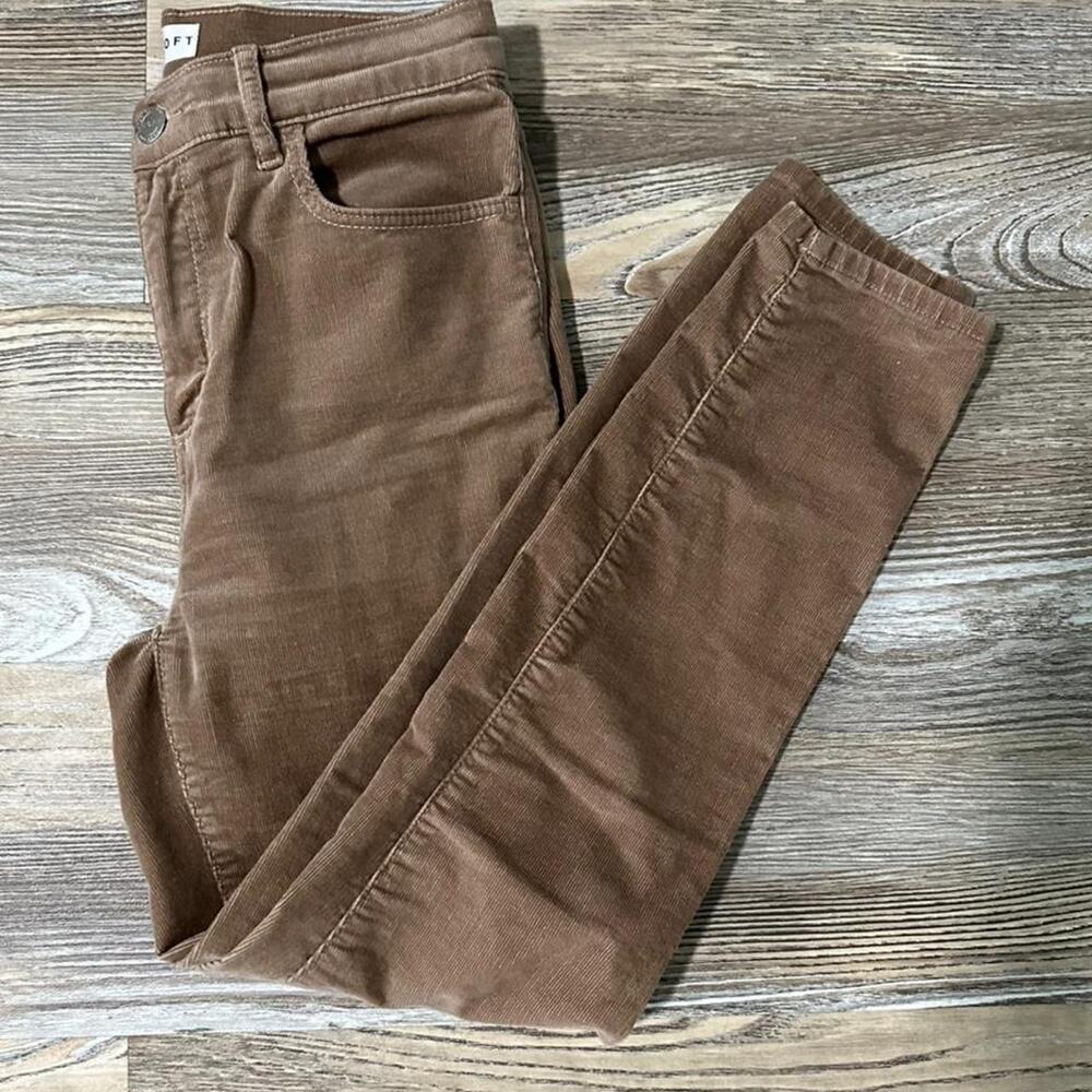 Loft soft corduroy brown high waisted